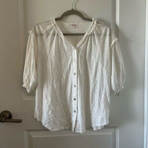 Goldie Lewinter Pima Cotton White Blouse- small
